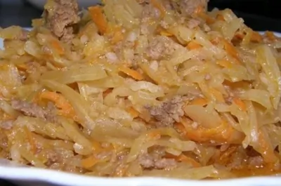 Ленивые голубцы ломтиками в духовке