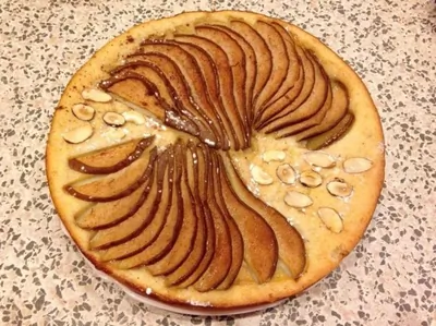 Творожный кекс с грушей