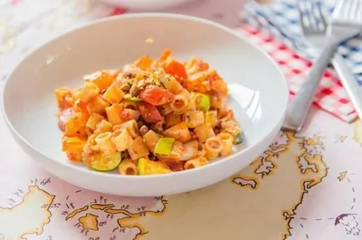 Паста с запеченными овощами