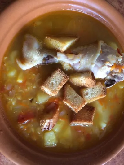 Гороховый суп с курицей