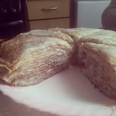 Блинный торт с заварным кремом