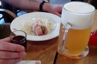 Маринованные и фаршированные шпикачки к пиву