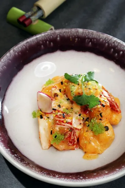 Креветки в соусе кимчи