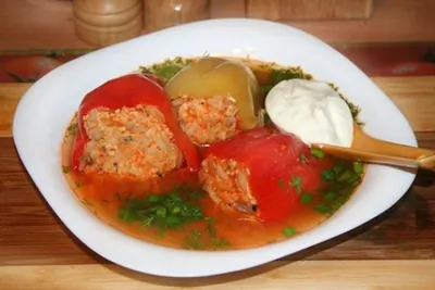 Летние голубцы с овощами