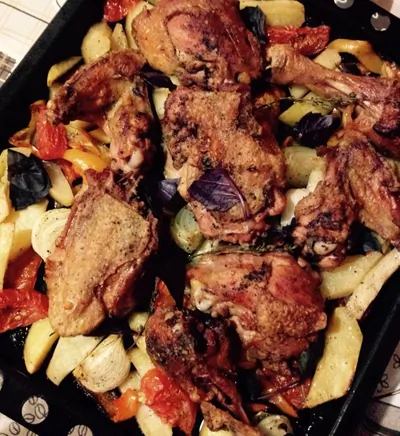 Жаркое из курицы с овощами