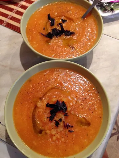 Морковный суп с рисом