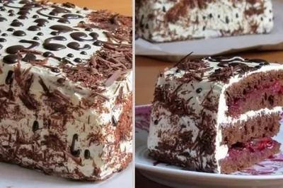 Шоколадный торт с вишневой прослойкой