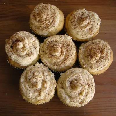 Тыквенные маффины с банановым кремом