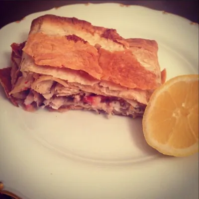 Конгрио, запеченная в лаваше