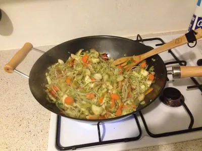 Овощи с креветками по китайски