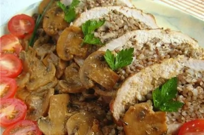 Котлеты, фаршированные гречкой и грибами