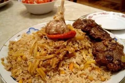 Плов из говядины с капустой