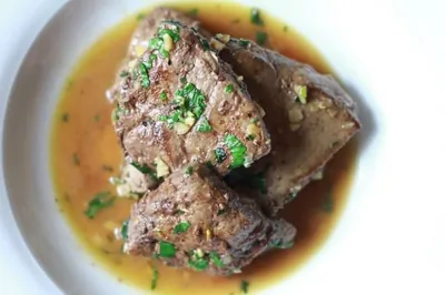 Печень говяжья с петрушкой