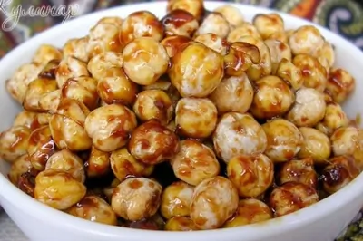 Жареный нут в соевой глазури