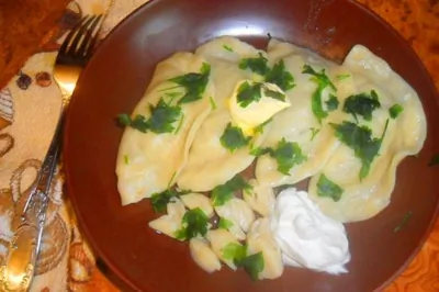 Вареники с картошкой и печенью