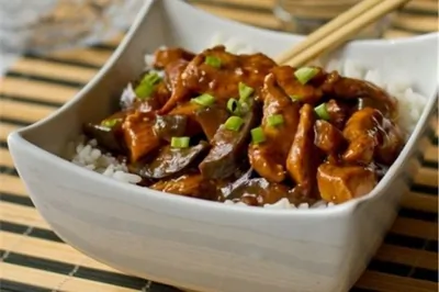 Курица с баклажанами по китайски