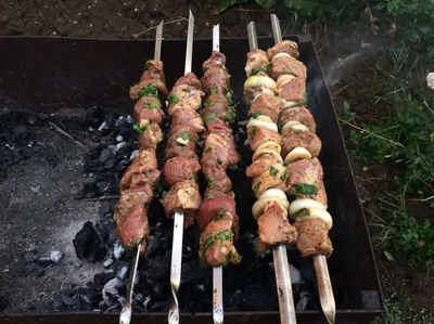 Шашлык из баранины мятой и наршарабом