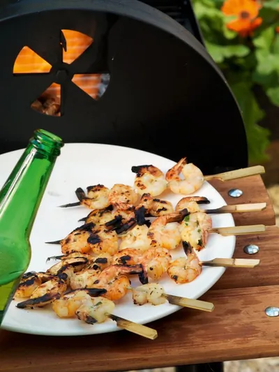 Шашлычки из креветок