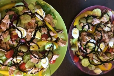 Легкий итальянский салат с тунцом