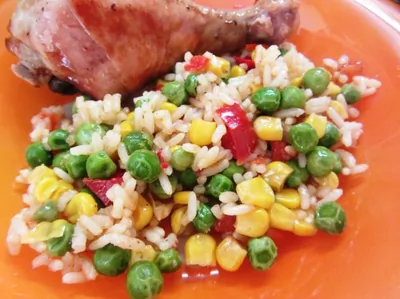 Гарнир из замороженный овощей в мультиварке