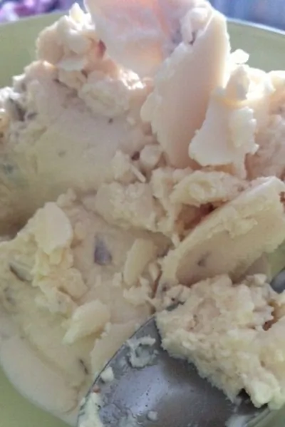 Ванильное мороженое из творога с миндалем