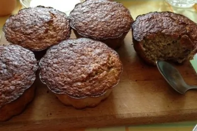 Овсяные банановые кексы с семечками