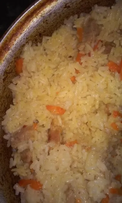 Плов из свинины в казане