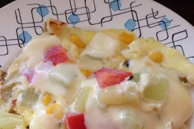 Яичница с овощами