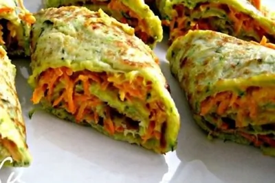 Кабачковые блинчики с начинкой