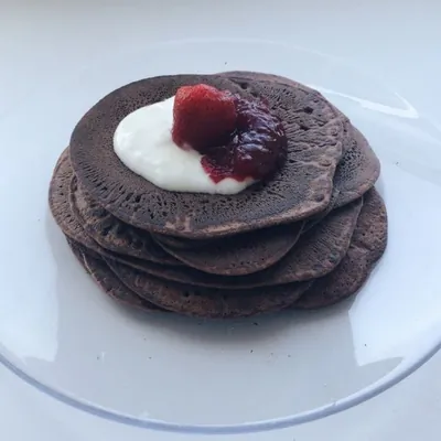 Кефирные оладушки с черемуховой мукой (без глютена)