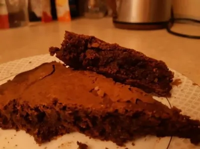 Брауни с малиной