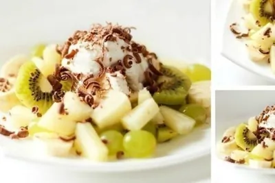 Фруктовый салат с пломбиром