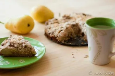 Осенний грушевый пирог