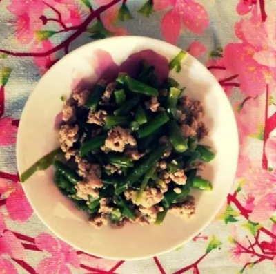 Стручковая фасоль по флотски