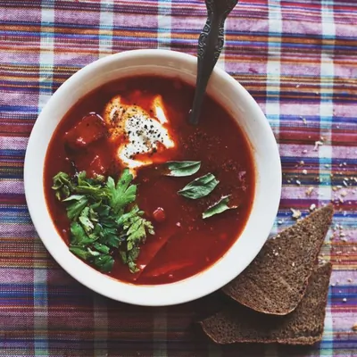 Постный борщ