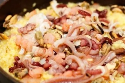 Ризотто с морским коктейлем