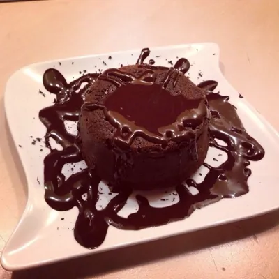 Шоколадный фондан с горьким шоколадом