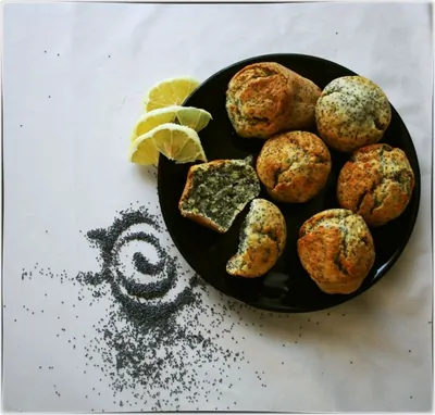 Маковые маффины с лимоном