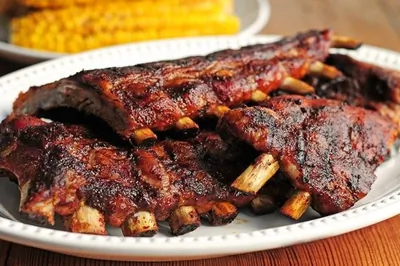 Свиные ребрышки барбекю.