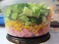 Овощной салат с карбонадом