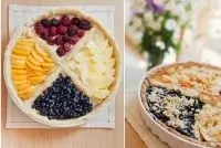 Четырехцветный фруктовый пирог