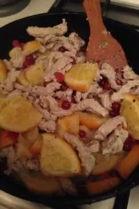 Индейка с клюквой и апельсинами