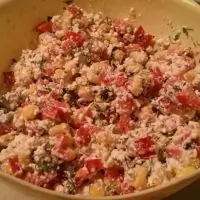 Творожный салат с овощами