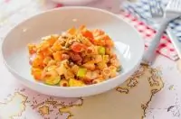 Паста с запеченными овощами