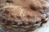 Двухцветный пирог со сметанным кремом к чаю