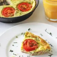 Фриттата с маскарпоне, ветчиной и сыром