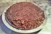 Холодный пряничный торт со сметанным кремом и бананами