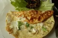 Воздушный омлет с брынзой