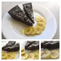 Брауни с бананом и сгущеным молоком