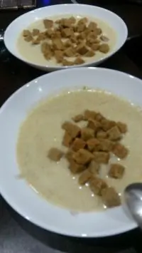 Куриный суп-пюре с шампиньонами